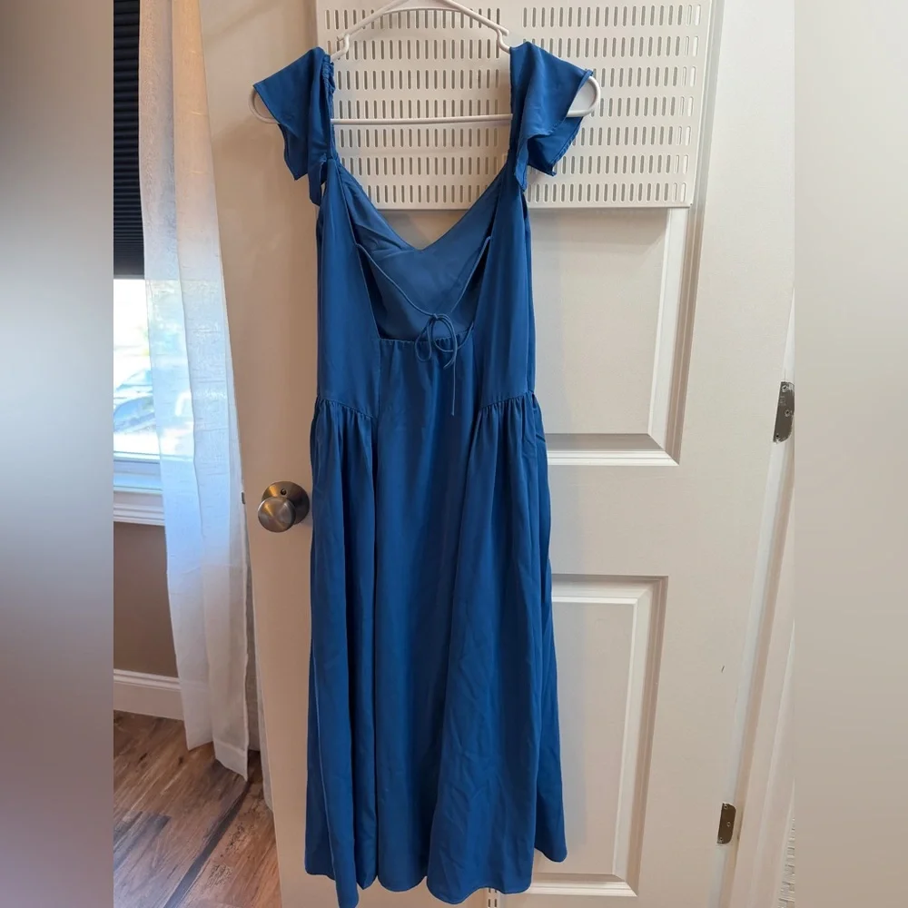 Abercrombie & Fitch Royal Blue Sweetheart Maxi Dress